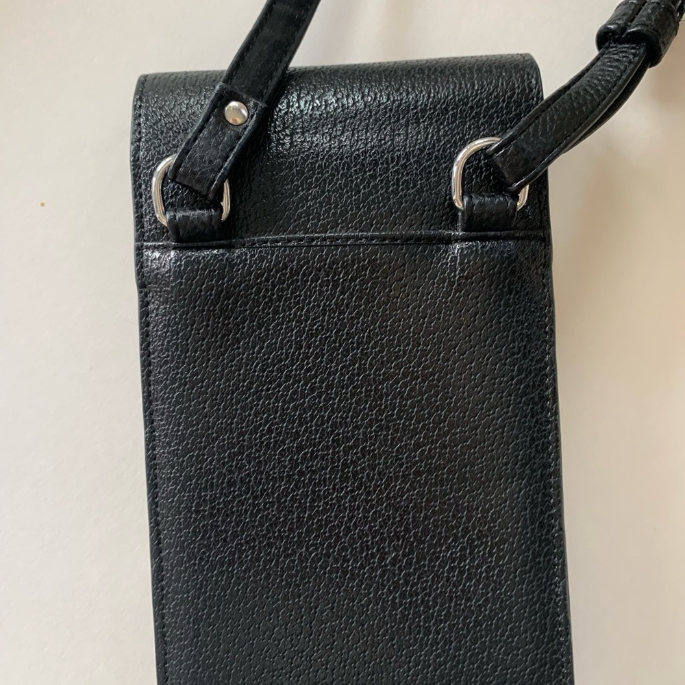 Dior Black Leather Crossbody Pouch with White Logo (see description) - Picture 4 of 4